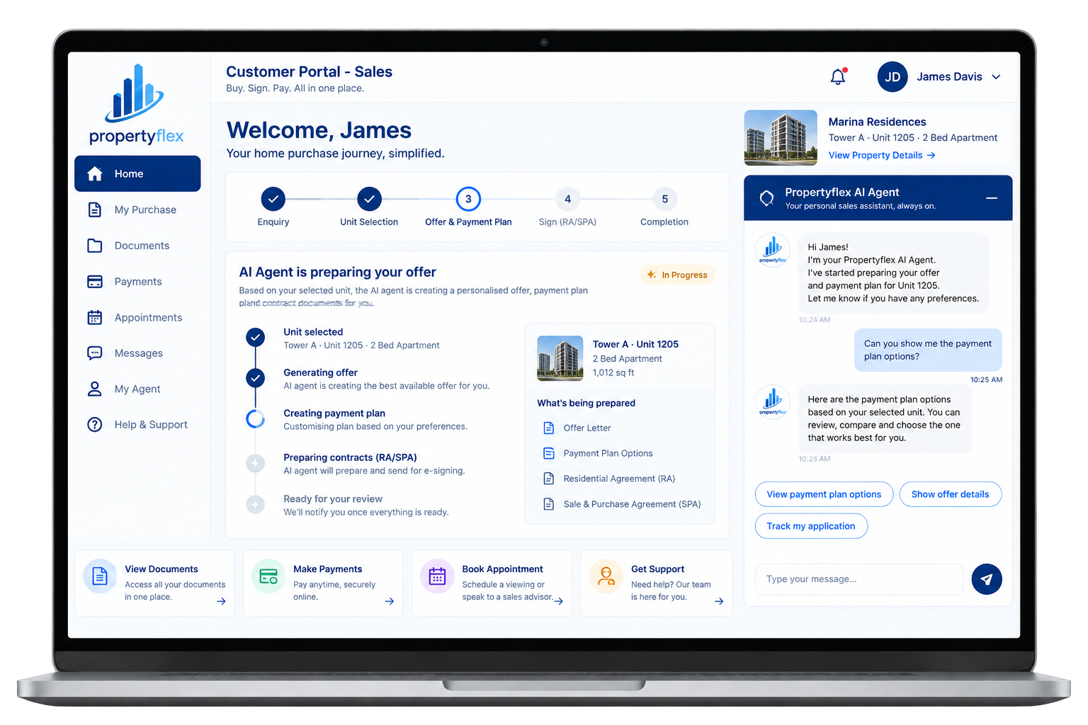 PropertyFlex Sale on Autopilot dashboard